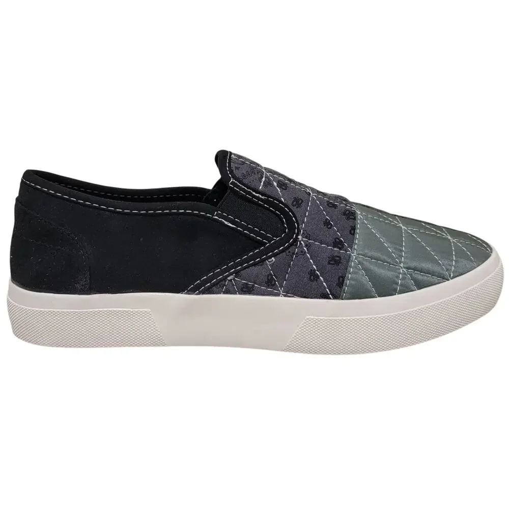Sun + Stone Men Reins Slip On Sneakers Size US 9M Green Black Quilt Patch